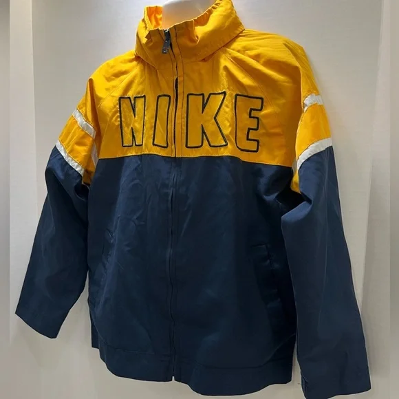 Nike Yellow and Blue Raincoat - Picture 1 of 7